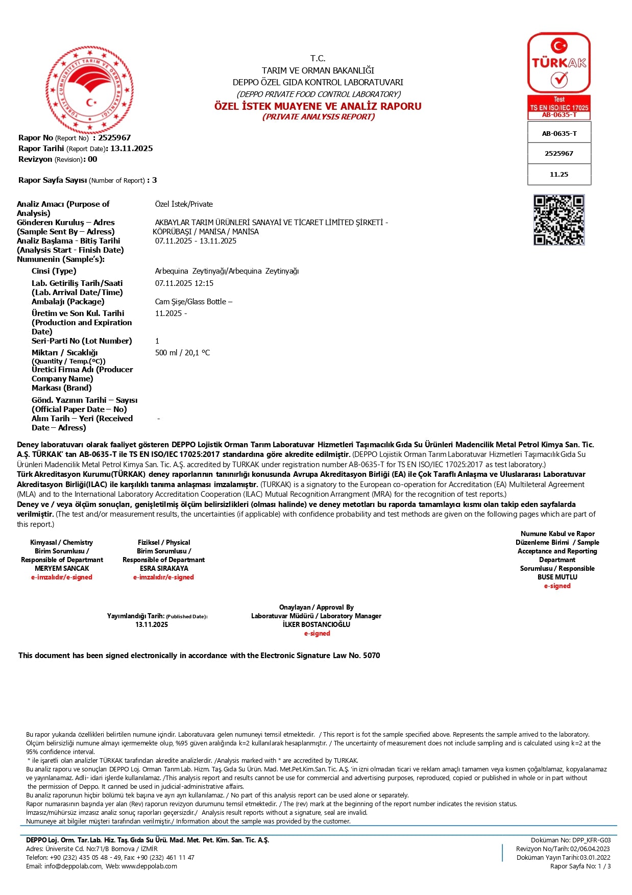 Erken Hasat Soğuk Sıkım Naturel Sızma Zeytinyağı - 500 ML Cam Şişe