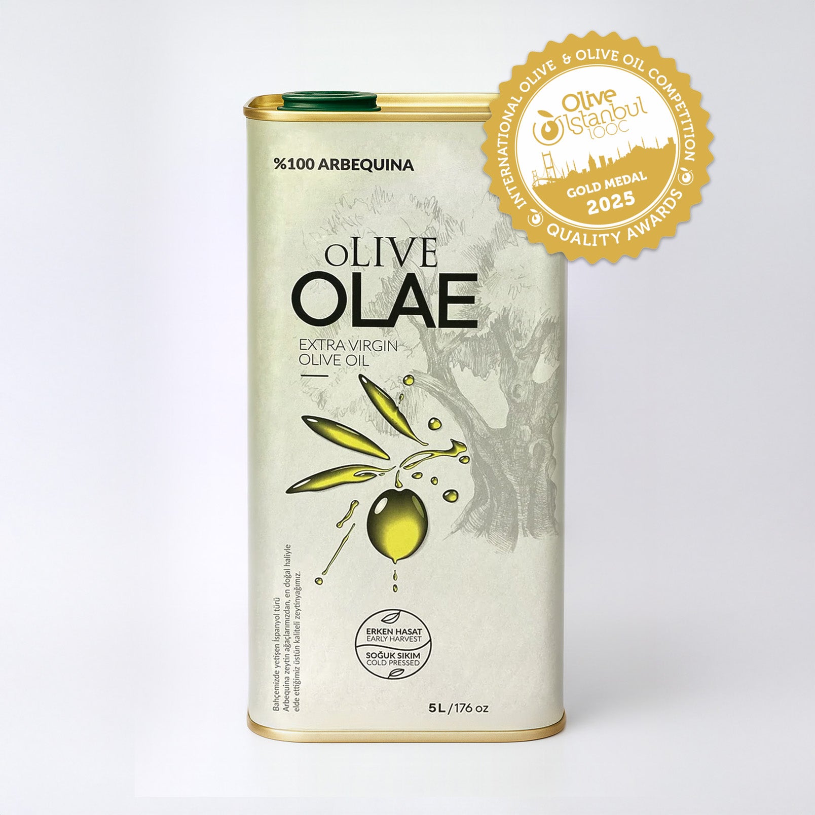 Erken Hasat & Soğuk Sıkım Naturel Sızma Zeytinyağı - 5000 ML