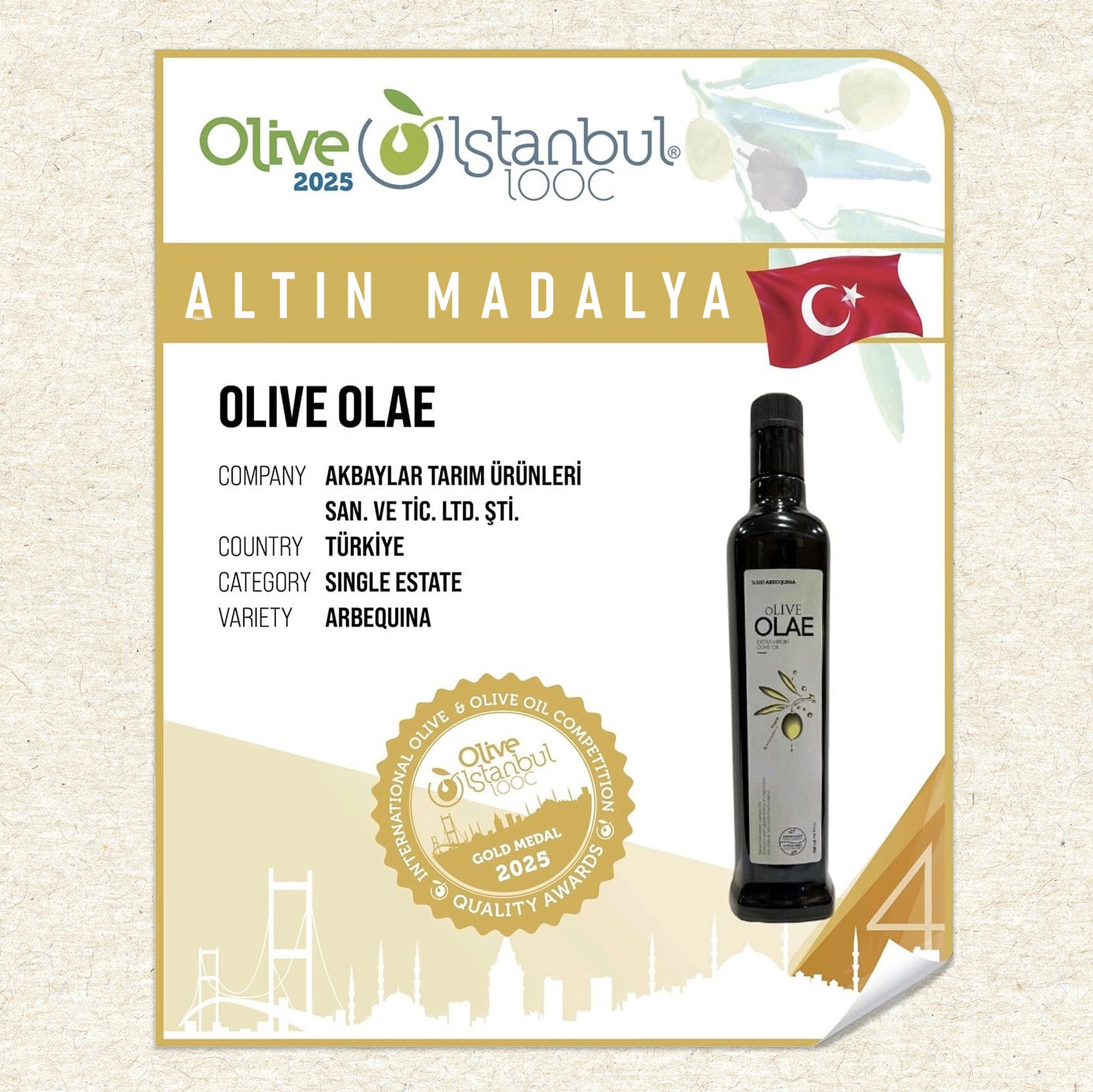 Erken Hasat & Soğuk Sıkım Naturel Sızma Zeytinyağı - 500 ML Cam Şişe