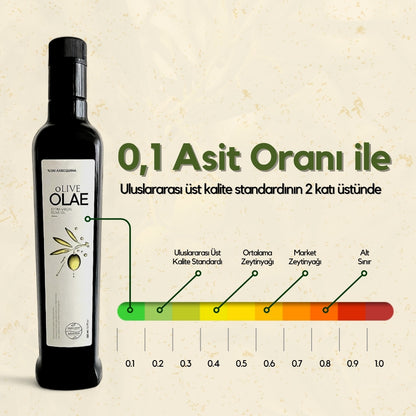 Erken Hasat Soğuk Sıkım Naturel Sızma Zeytinyağı - 500 ML Cam Şişe