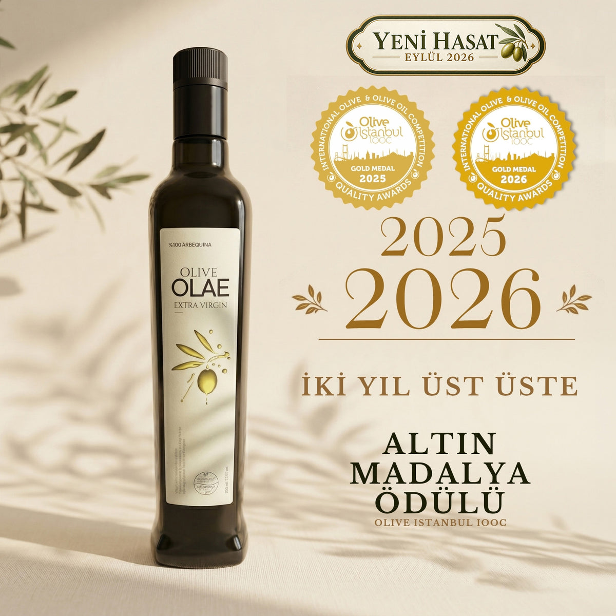 Erken Hasat & Soğuk Sıkım Naturel Sızma Zeytinyağı - 500 ML Cam Şişe
